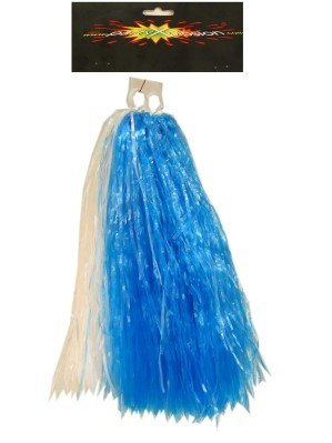 e-carnavalskleding-SYK Pom pom Cheerleader ringgreep blauw/wit