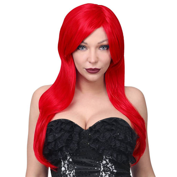 e-carnavalskleding-SYK Pruik lang rood haar Cosplay Alicia