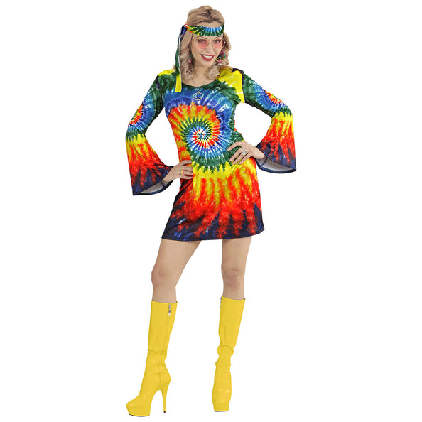 e-carnavalskleding-SYK Psychedelische hippie jurk dames