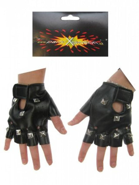 e-carnavalskleding-SYK Punk handschoenen met studs