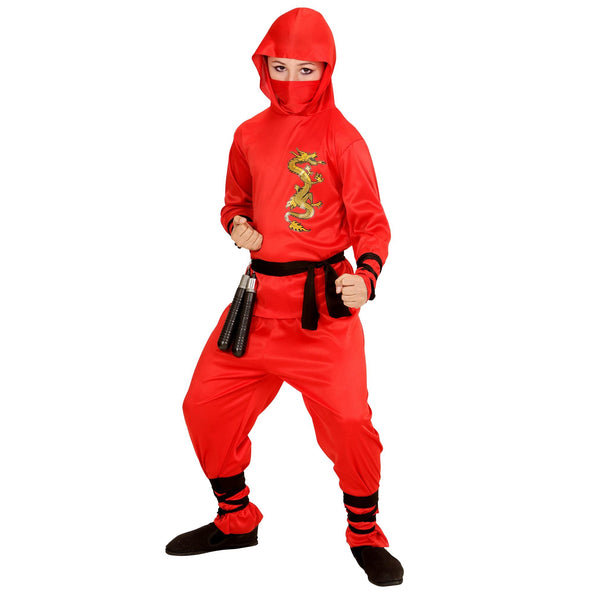 e-carnavalskleding-SYK Rood draak ninja pakken voor kids