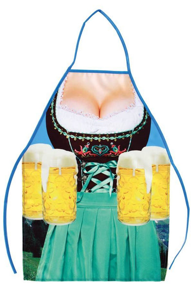 e-carnavalskleding-SYK Schort Oktoberfest dirndl jurk met bierpullen