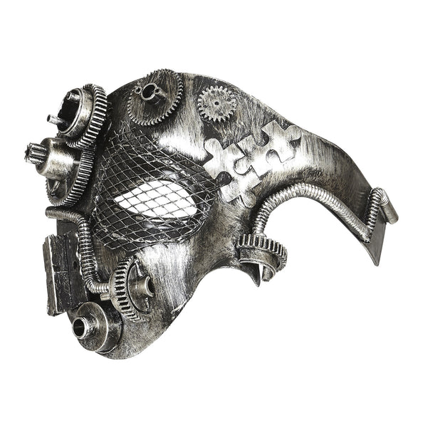 e-carnavalskleding-SYK Steampunk masker zilver