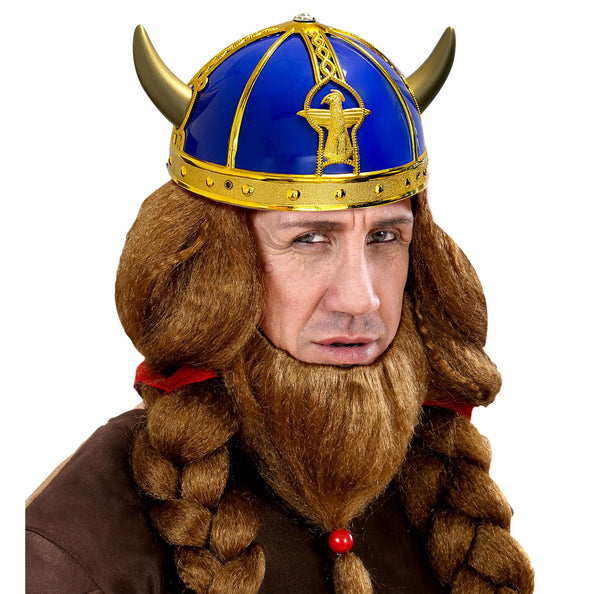 e-carnavalskleding-SYK Viking helm blauw