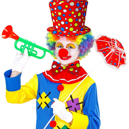 Clowns hoed met strik rood kinderen