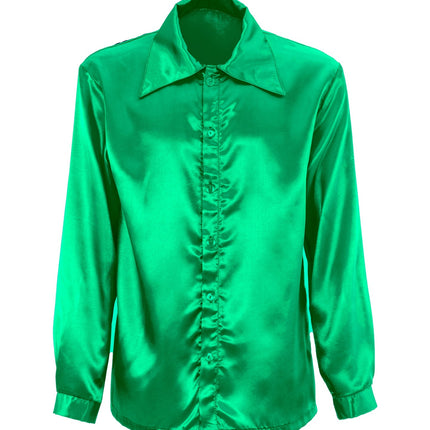 Heren jaren 70 disco blouse groen