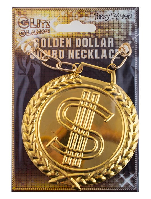 Halsketting met gouden dollarteken