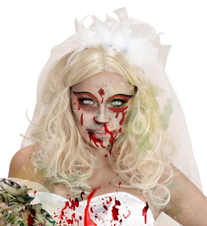 Gezicht sticker festival bloed halloween